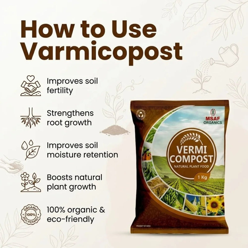 Vermicompost – 100% Organic Fertilizer for Healthy Plant Growth Fertilizer